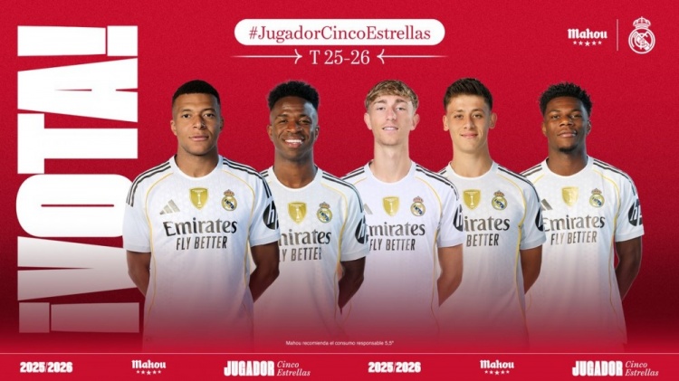 开云官网-皇马8月最佳球员：姆巴佩、维尼修斯、赫伊森、居勒尔、琼阿梅尼